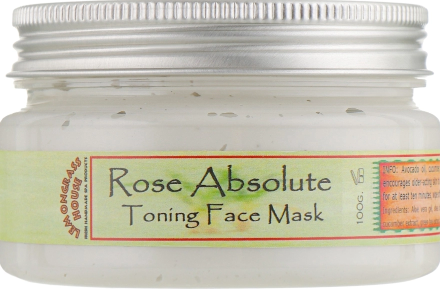 Lemongrass House Маска для обличчя "Троянда" Rose Absolute Toning Face Mask - фото N1