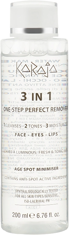 Karaja Мицеллярная вода 3in1 Micellar Water Cleanser 3in1 One-Step Perfect Remover - фото N1