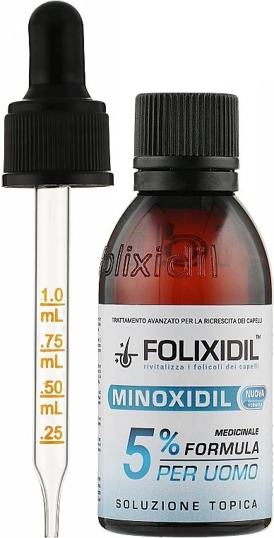 Лосьон против выпадения волос с миноксидилом 5% унисекс - FOLIXIDIL Minoxidil 5%, 60 мл - фото N1