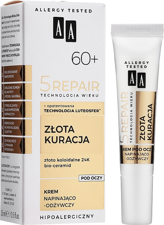 AA Крем для глаз питательно-восстанавливающий Age Technology 5 Repair Eye Cream 60+ - фото N2