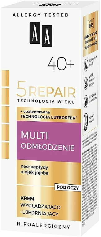 AA Зміцнювальний крем для шкіри навколо очей Cosmetics Age Technology 5 Active Lifting Multi Refreshing Eye Cream 40+ - фото N5