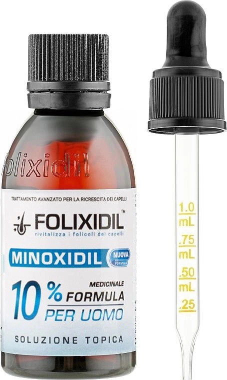 Лосьйон проти випадіння волосся з міноксидилом 10% для чоловіків - FOLIXIDIL Minoxidil 10%, 60 мл - фото N1