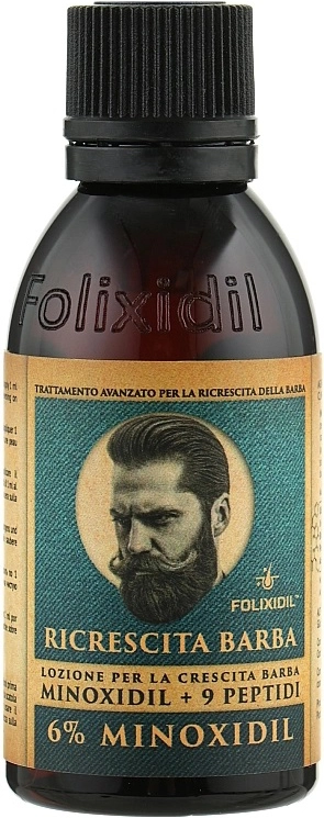 Лосьйон для стимуляції росту бороди 6% - FOLIXIDIL Beard Booster 6%, 60 мл - фото N2