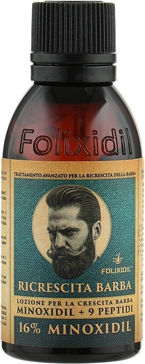 Лосьон для стимуляції росту бороди 16% - FOLIXIDIL Beard Booster 16%, 60 мл - фото N2