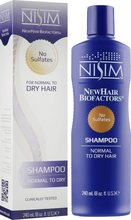 Nisim Шампунь для сухого та нормального волосся, від випадіння NewHair Biofactors Shampoo - фото N1