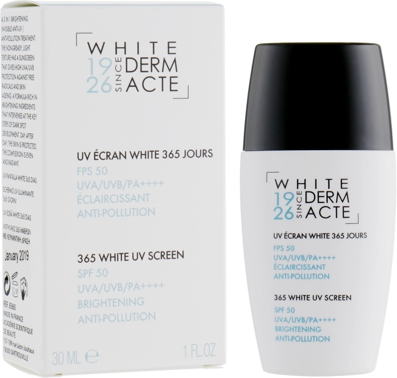 Academie Освітлювальний захисний крем "365 днів" White Derm Acte 365 White Uv Screen Spf 50 - фото N1