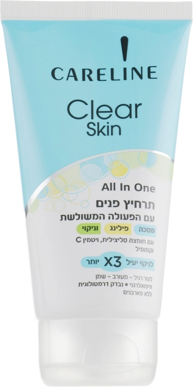 Careline Средство для очищения кожи лица 3в1 Clear Skin All In One - фото N1