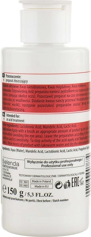 Bielenda Professional Профессиональный пилинг "40% Миндальная кислота + АНА + Лактобионовая кислота" Exfoliation Face Program 40% Mandelic Acid + AHA + Lactobionic Acid - фото N2