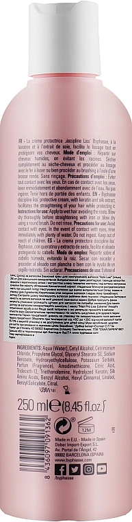 Byphasse Защитный крем для непослушных волос Activ Liss Discipline Smooth Hair Cream Liquid Keratin - фото N2