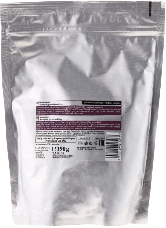 Bielenda Professional Колагенова маска для обличчя Collagen Face Algae Mask (запасний блок) - фото N2