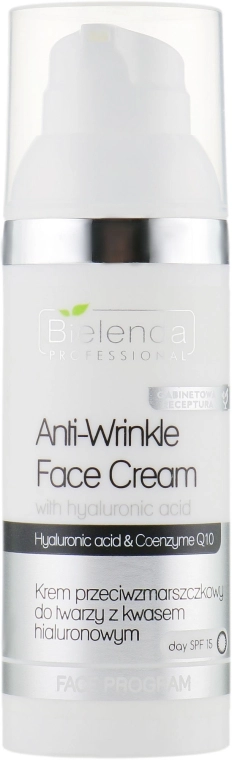 Bielenda Professional Антивозрастной крем с гиалуроновой кислотой Anti-Wrinkle Face Cream - фото N1