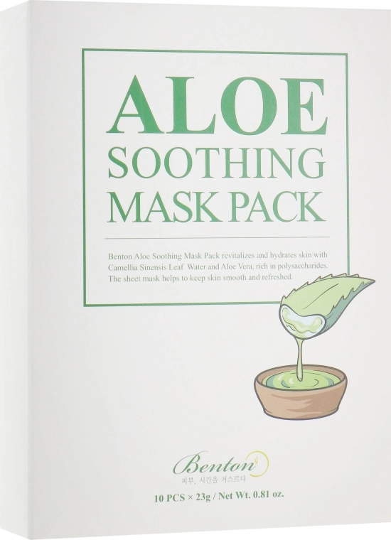 Benton Зволожувальна маска для обличчя Aloe Soothing Mask Pack - фото N1