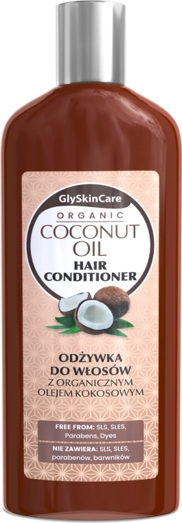 GlySkinCare Кондиционер для волос с кокосовым маслом, коллагеном и кератином Coconut Oil Hair Conditioner - фото N1