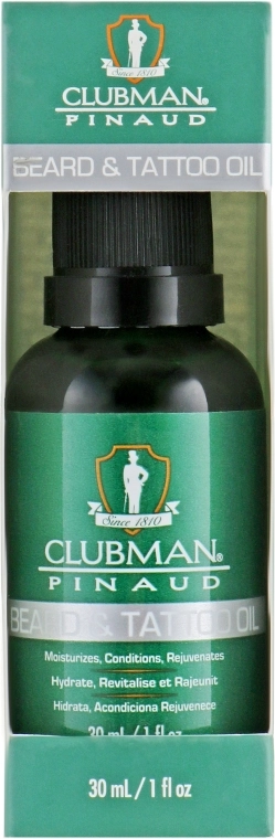 Clubman Pinaud Олія для бороди і татуювань Beard And Tattoo Oil - фото N1