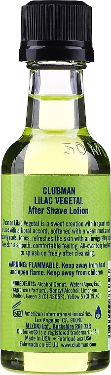 Clubman Pinaud Lilac Vegetal Лосьон после бритья - фото N6