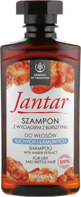 Farmona Шампунь для сухого і ламкого волосся, з екстрактом бурштину Jantar Moisturizing Shampoo - фото N1