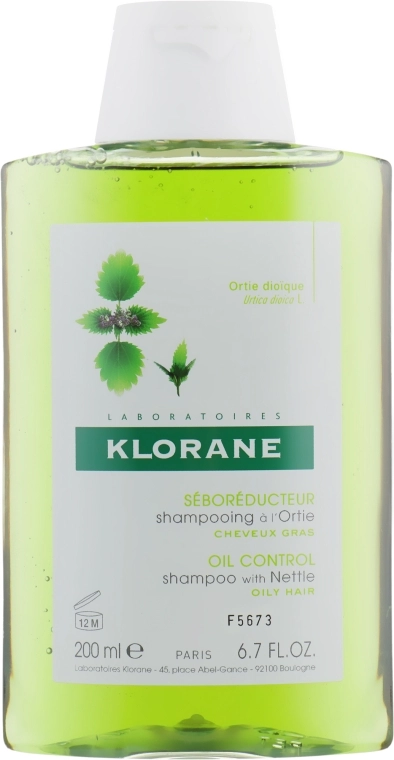 Klorane Шампунь c крапивой для жирных волос Seboregulating Treatment Shampoo with Nettle Extract - фото N1