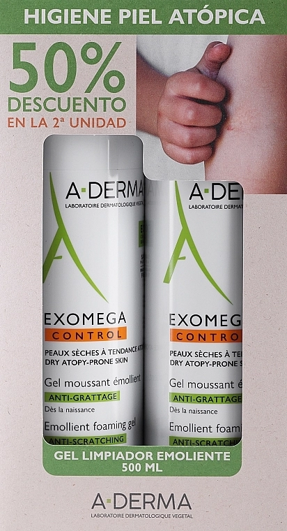 A-Derma Гель для душа для атопичной кожи с экстрактом овса Реальба Exomega Emollient Foaming Gel - фото N1