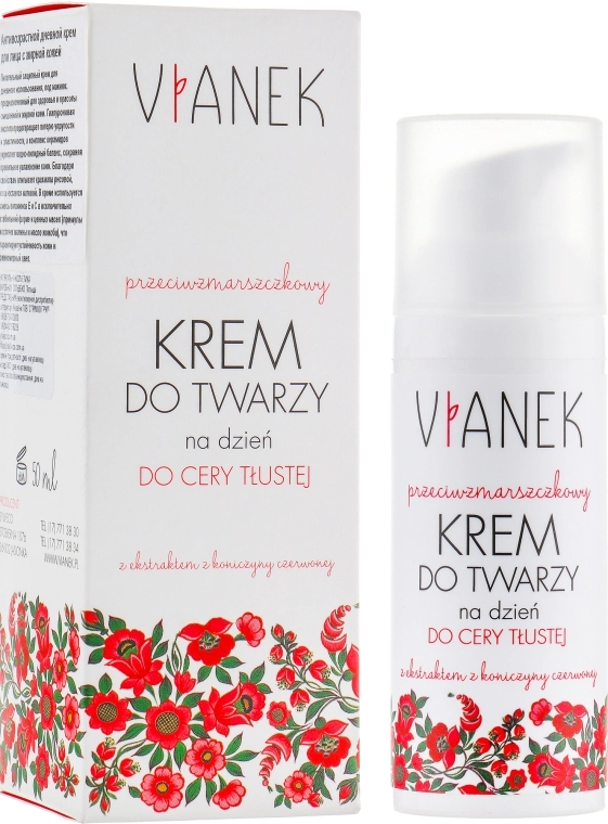 Vianek Антивіковий денний крем для обличчя, для жирної шкіри Anti-age Day Face Cream - фото N1