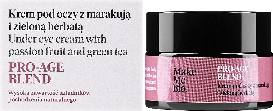 Make Me Bio Крем для шкіри навколо очей, з маракуєю та зеленим чаєм - фото N2