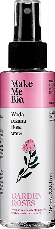 Make Me Bio Розовая вода "Дамасская роза" для интенсивого увлажнения Damask Rose Flower Water - фото N1