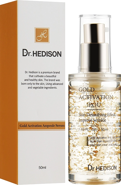 Dr.Hedison Сыворотка для лица с коллоидным золотом Gold Activation Ampoule Serum - фото N5