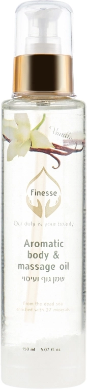 Finesse Ароматична олія для масажу "Ваніль" Aromatic Body&Massage Oil Vanilla - фото N1