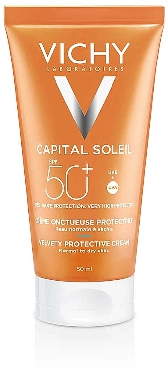 Vichy Сонцезахисний крем для обличчя потрійної дії SPF 50 Capital Soleil Velvety Cream SPF50 - фото N1