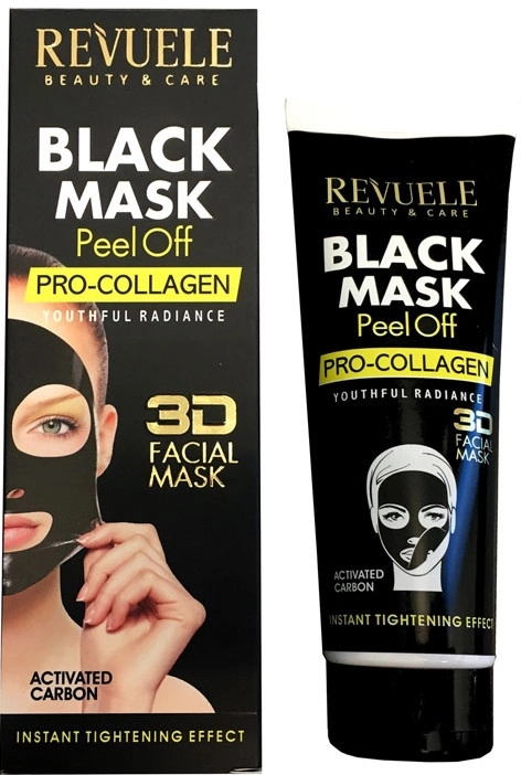 Revuele Чорна маска для обличчя "Проколаген" Black Mask Peel Off Pro-Collagen - фото N1