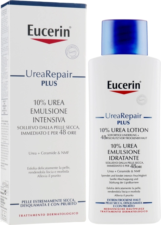 Eucerin Густий зволожуючий лосьйон для тіла для сухої шкіри Repair Lotion 10% Urea - фото N2