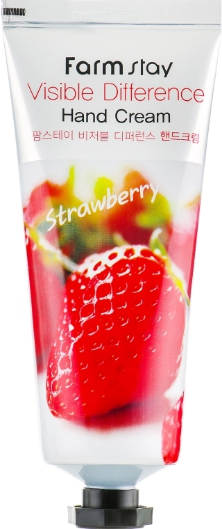 FarmStay Крем для рук, з екстрактом полуниці Visible Difference Hand Cream Strawberry - фото N1