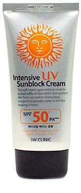 Інтенсивний сонцезахисний крем - 3W Clinic Intensive UV Sunblock Cream SPF50+, 70 мл - фото N1