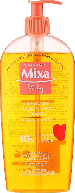Mixa Детское пенистое масло для душа Baby Foaming Oil - фото N1