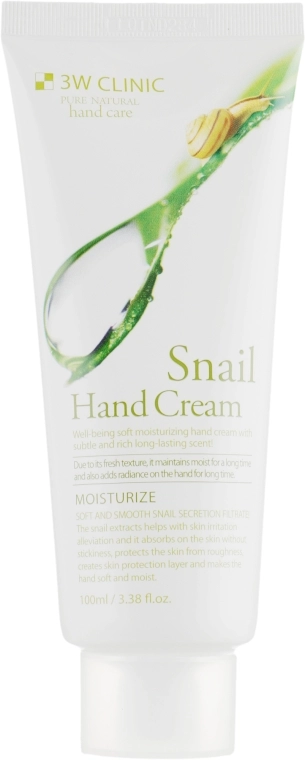 3W Clinic Крем для рук с улиткой "Регенерация и гладкость" Snail Hand Cream - фото N2