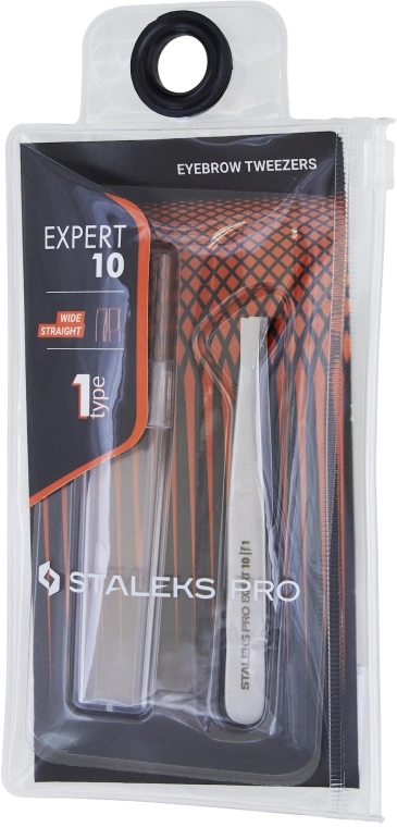 Staleks PRO Пінцет для брів (широкі прямі кінці), T7-10-01 Staleks - фото N1