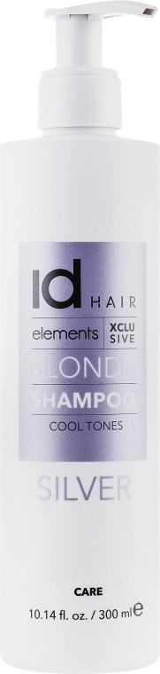 Шампунь для осветленных и блондированных волос - IdHair Elements XCLS Blonde Silver Shampoo, 300ml - фото N1