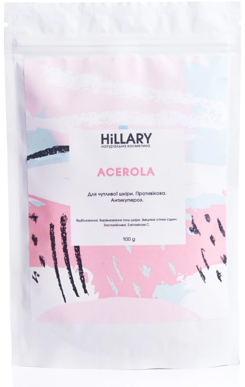 Hillary Стимулювальна альгінатна маска з вітамінами В і С Acerola - фото N1