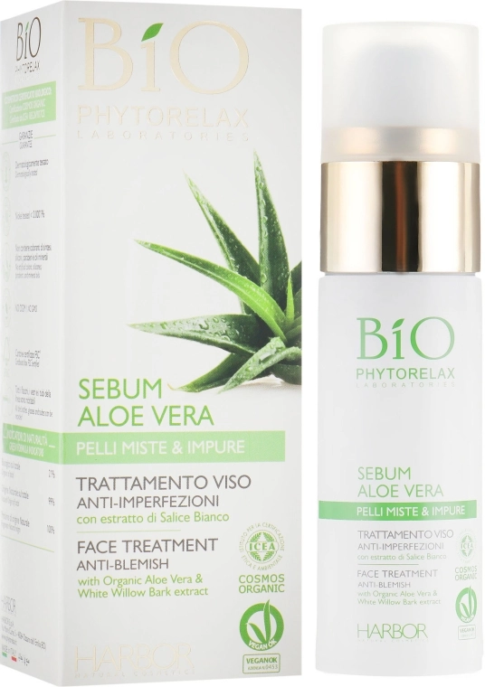 Phytorelax Laboratories Увлажняющая сыворотка для лица Sebum Aloe Vera Anti-Blemish Face Treatment - фото N1