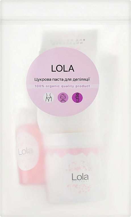Lola Набір для шугаринг-депіляції (sug/paste/400 ml + strips/30 pcs + spat/1 pcs + gel/50 ml) - фото N1