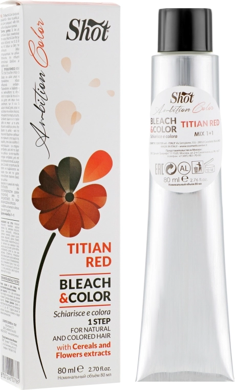 Shot Знебарвлювальний крем з пігментом "Bleach & Color" Ambition Color Bleach & Color - фото N1
