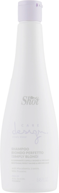 Shot Шампунь для волосся "Надзвичайний блонд" Care Design Simply Blond Shampoo - фото N1