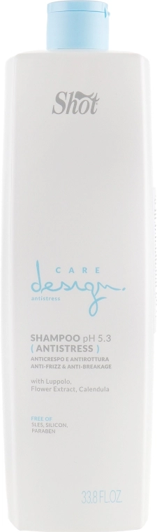 Shot Шампунь антистрес проти ламкості волосся Care Design Antistress Shampoo - фото N3