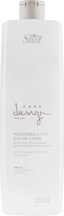 Shot Маска для фарбованого волосся Care Design Color Care Treated And Colored Hair Mask - фото N3
