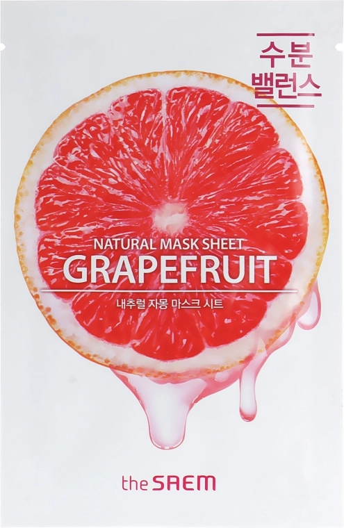 The Saem Тканевая маска с экстрактом грейпфрута Natural Mask Sheet Grapefruit - фото N1