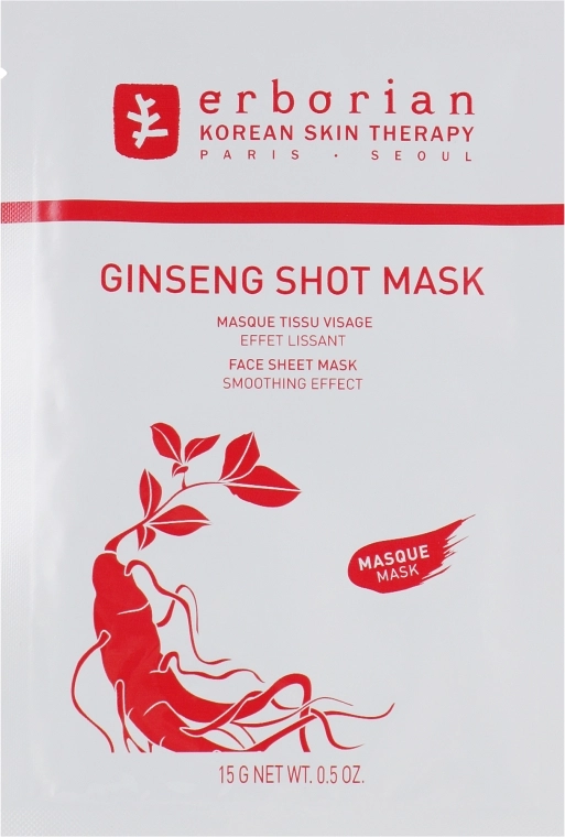 Erborian Відновлювальна тканинна маска для обличчя "Женьшень" Ginseng Infusion Mask - фото N1