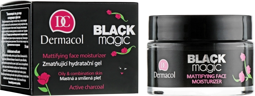 Dermacol Крем-гель для лица с матирующим эффектом Black Magic Mattifying Face Moisturizer Active Charcoal - фото N1