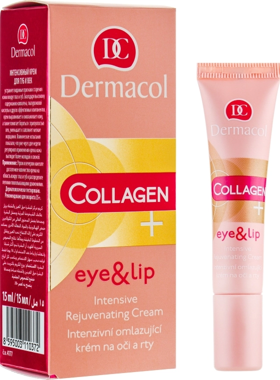 Dermacol Крем для век и губ Collagen+ Eye And Lip Intensive Rejuvenating Cream - фото N1