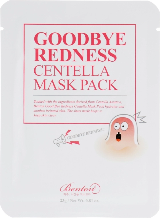 Benton Тканинна маска з центеллою азіатською Goodbye Redness Centella Mask Pack - фото N1