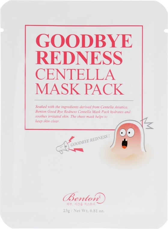 Benton Тканевая маска с центеллой азиатской Goodbye Redness Centella Mask Pack - фото N1