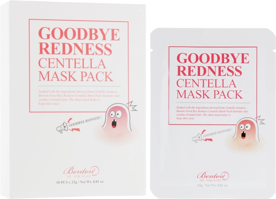 Benton Тканинна маска з центеллою азіатською Goodbye Redness Centella Mask Pack - фото N2